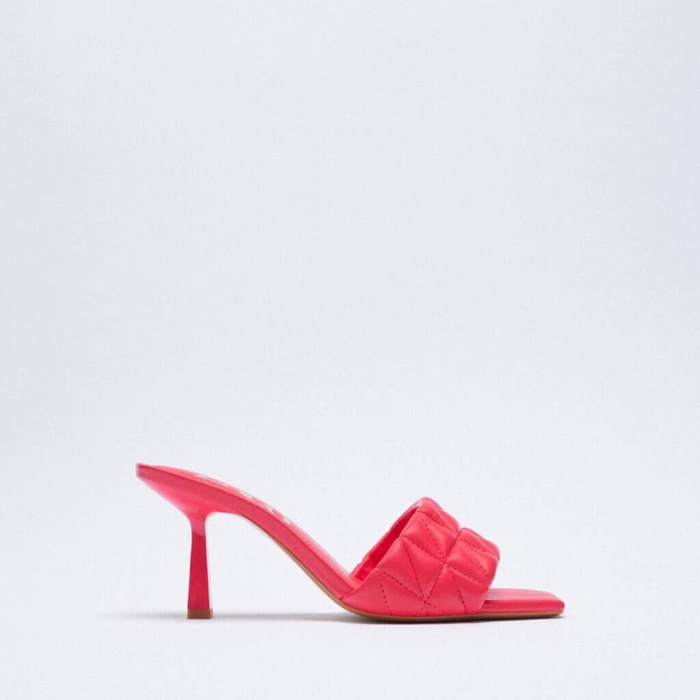 Zara Fuschia Quilted Heels